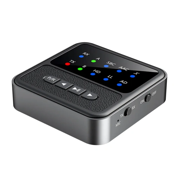 Аудио адаптер Hi-Fi BT200 приемник-передатчик (TX/RX) Bluetooth v5.4 - RCA / AUX 3.5мм, для дома и автомобиля, функция подключения двух устройств RX/TX, кодеки aptX / AAC / SBC
