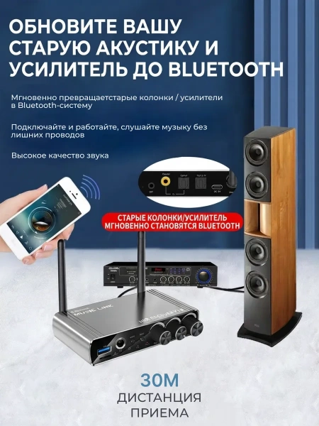 Караоке-система Аудио адаптер Hi-Fi LY18, беспроводной микрофон DM-584, комплект: 4 микрофона + приемник, цветной