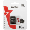 Карта памяти MicroSDXC 16GB Netac NT02P500ECO-016G-R, класс 10, SD-адаптер