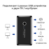 Адаптер - KVM переключатель - USB3.0 свитч 2×4 для подключения клавиатуры, мышки, принтера и сканера к двум ПК, черный
