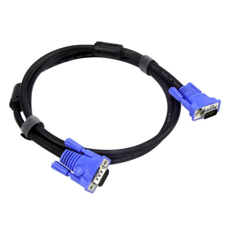 Кабель VGA - VGA 3+6, папа-папа, 5 метров, черный