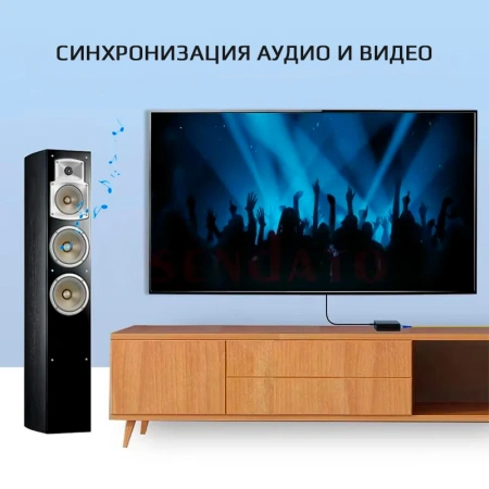 Удлинитель сигнала HDMI по оптоволоконному кабелю SC до 20км, FullHD 1080p, поддержка TCP/IP, комплект