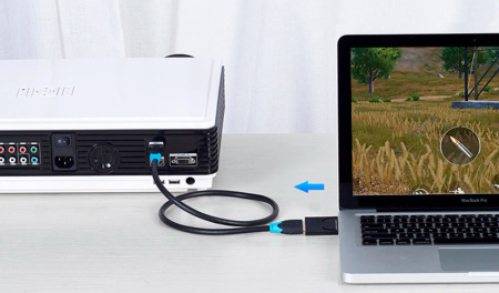 Адаптер - переходник DisplayPort - HDMI 4K 60Hz mini, черный