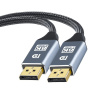 Кабель DisplayPort v1.4 (DP1.4) - 8K 60Гц / 4K 144Гц / 2K 165Гц, поддержка HDR, 32.4 Гбит/с, 1 метр, в оплетке, черный