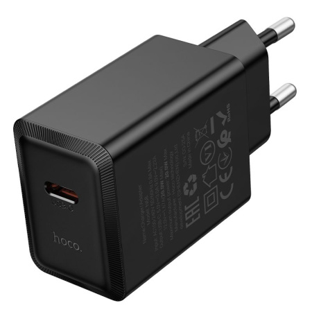 Зарядное устройство сетевое - блок питания HOCO N68, USB Type-C PD20W, черный