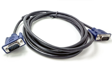 Кабель VGA - VGA 3+5, папа-папа, 5 метров, черный