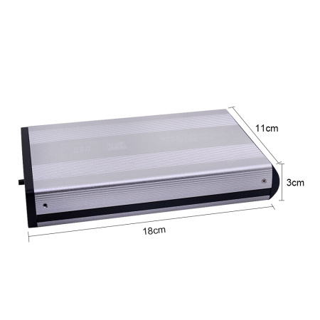 Внешний корпус - бокс SATA - USB2.0 для жесткого диска SSD/HDD 3.5”, алюминий, серебро