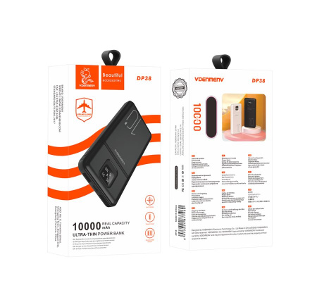 Портативное зарядное устройство VDENMENV DP38 Power bank 10000mAh, черный