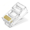 Коннектор RJ45 CAT-5E, пластик, прозрачный, 1 штука