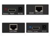 Удлинитель сигнала HDMI по витой паре RJ45 (LAN) до 100 метров, активный, UltraHD 4K, комплект, черный