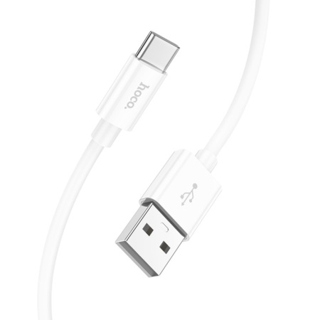 Зарядный USB дата кабель HOCO X87 Type-C, 3.0A, 1м, белый