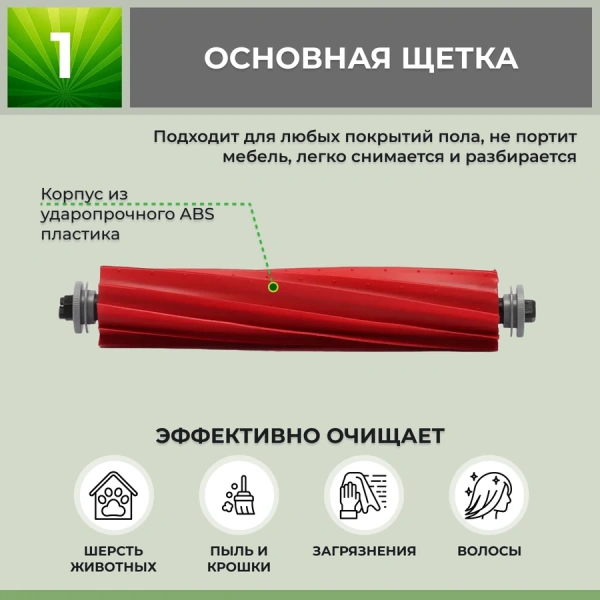 Набор аксессуаров Maxi для робота-пылесоса Roborock S7 Pro UItra, черные боковые щетки