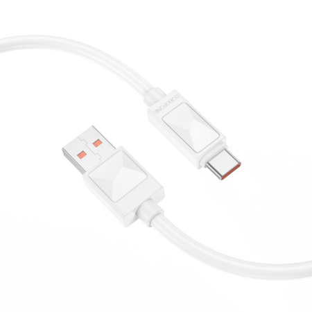 Зарядный USB дата кабель BOROFONE BX109A Type-C, 5.0A, 1 м, белый
