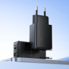 Зарядное устройство сетевое - блок питания HOCO N69, USB Type-C PD20W + USB QC3.0, черный