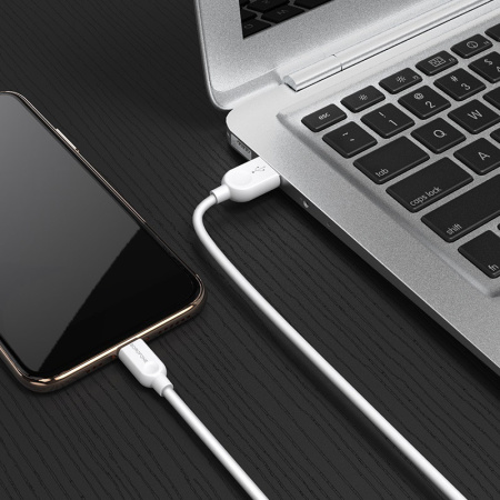 Зарядный USB дата кабель BOROFONE BX14 Lightning, 2.4A, 3м, белый