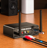 Аудио адаптер Hi-Fi M18 Bluetooth v5.3 (TX/RX) - оптика (Toslink/SPDIF) / AUX 3.5мм / RCA / USB, функция караоке (MIC 6,35мм), регулировка звука, тембра и громкости микрофона, пульт ДУ