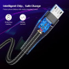 Зарядный USB дата кабель USLION DESIGN MicroUSB для быстрой зарядки, 2.4A, 1м, черный