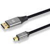 Кабель Mini DisplayPort v1.4 (mDP1.4) – DisplayPort v1.4 (DP1.4) – 8K 60Гц / 4K 144Гц, двунаправленный, оплетка, алюминий, 2 метра
