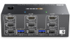 KVM-переключатель 2х3 HDMI/DisplayPort 8K USB3.0, для трех мониторов, черный