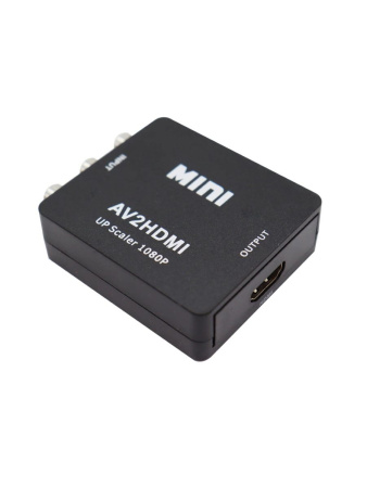 Адаптер - переходник RCA (AV) на HDMI, черный