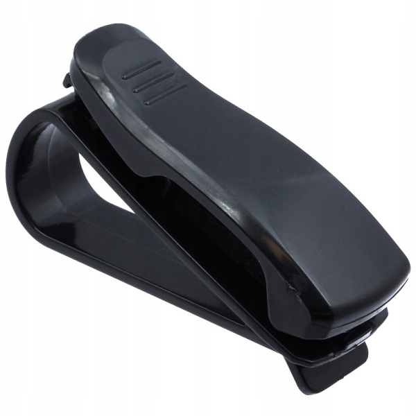 Зажим - держатель для очков на солнцезащитный козырек автомобиля, темный