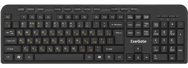 Комплект беспроводной клавиатура и мышь ExeGate Professional Standard Combo MK240, черный