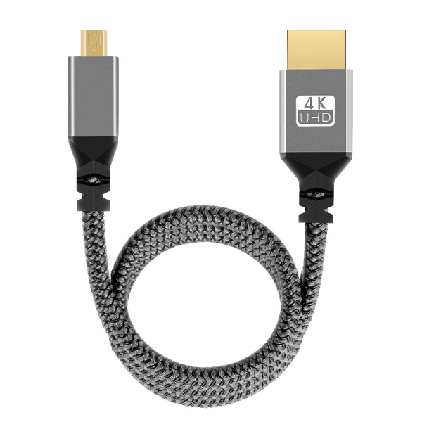 Кабель MicroHDMI - HDMI 4K, папа-папа, 1,5 метра, черный