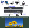 Контроллер видеостены HDMI 4K UltraHD на 4 экрана 2x2, RS232, SPDIF/Toslink, jack 3.5мм (AUX), пульт ДУ