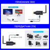 Удлинитель сигнала HDMI по Wi-Fi до 50 метров, активный, FullHD 1080p, комплект 1 передатчик + 2 приемника, черный