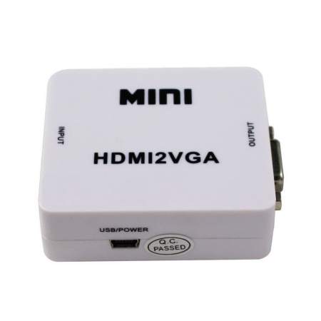 Адаптер - переходник HDMI на VGA, белый