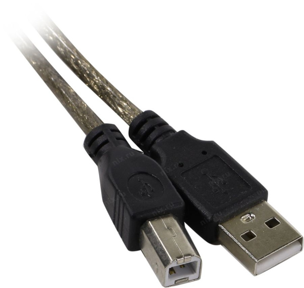 Кабель USB2.0 - USB-B, папа-папа, с усилителем, 10 метров, черный