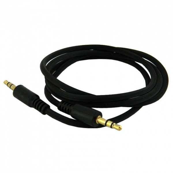 Кабель jack 3.5mm (AUX), папа-папа, 3 метра, черный