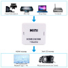 Адаптер - переходник HDMI - HDMI - jack 3.5mm (AUX), белый
