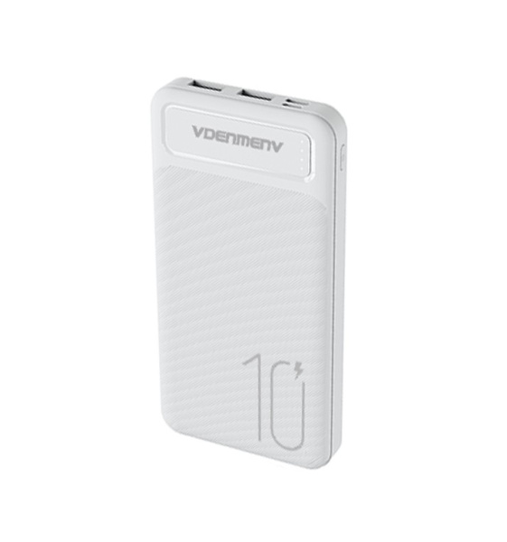 Портативное зарядное устройство VDENMENV DP09 Power bank 10000mAh, белый
