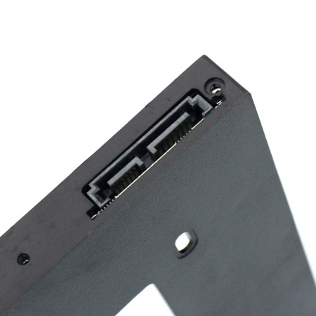 Адаптер SATA III - внутренний корпус для SSD/HDD для ноутбука - optibay (оптибей), 12,7мм, пластик, черный
