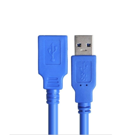 Кабель - удлинитель USB3.0, папа-мама, 0,3 метра, синий