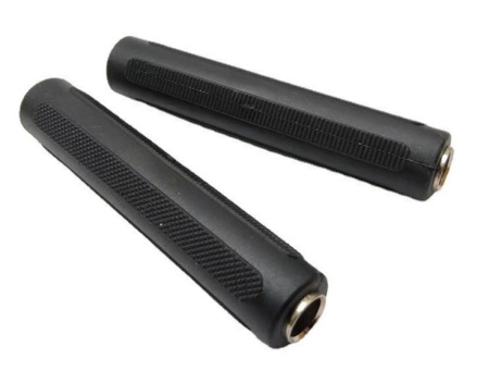 Соединитель кабелей jack 6.35мм - jack 6.35мм, мама-мама, черный