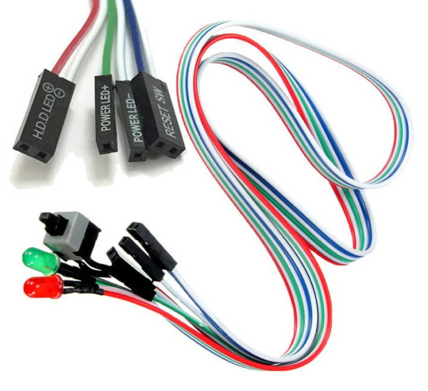 Кнопка включения / запуска ПК, майнинг фермы, с индикаторами