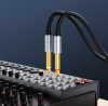 Кабель jack 3.5mm (AUX) - 2х jack 6.35mm моно PRO для микшера, 3 метра, черный