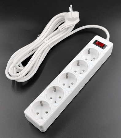 Сетевой фильтр 5bites GARDA SP5W-530 5S, 3х0.75мм2, 3м, белый