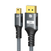 Кабель Mini DisplayPort v2.1 (mDP2.1) – DisplayPort v2.1 (DP2.1)  – 16K 60Гц (DSC) / 8K 120Гц / 4K 240Гц, 54 Гбит/с, HDR, алюминий, оплетка, 3 метра