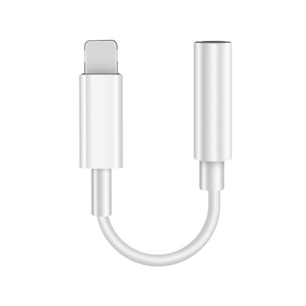 Адаптер - переходник Lightning - jack 3.5mm (AUX) с Bluetooth, белый