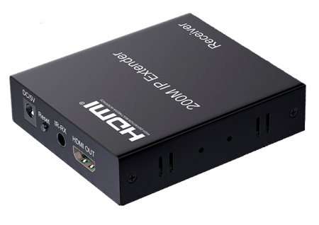 Удлинитель сигнала HDMI по витой паре RJ45 (LAN) до 200 метров, активный, FullHD 1080p, комплект 1 TX + 7 RX + коммутатор RJ45