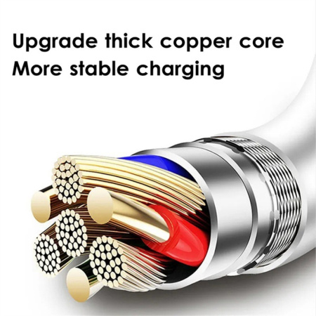 Зарядный USB дата-кабель Type-C для сверхбыстрой зарядки, 10A, 2 метра, белый