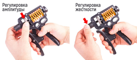 Тренажер для кисти и запястья PRO+ с регулировкой нагрузки от 5 до 165 кг - эспандер, черный