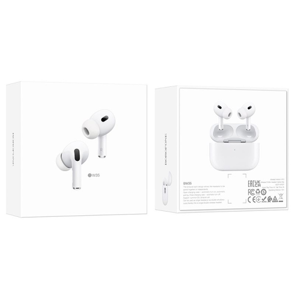 Беспроводные Bluetooth наушники BOROFONE BW35 TWS, белый