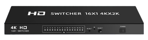 Переключатель - свитч HDMI 16x1, UHD 4K 30Hz