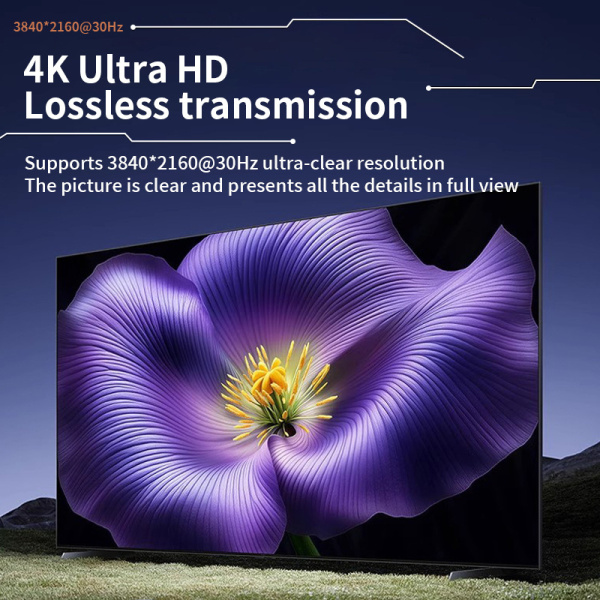 Адаптер - KVM-удлинитель HDMI 4K на 120 метров, черный