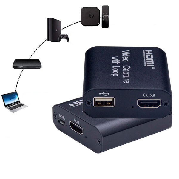 Карта видеозахвата USB - HDMI, ver.03, черный