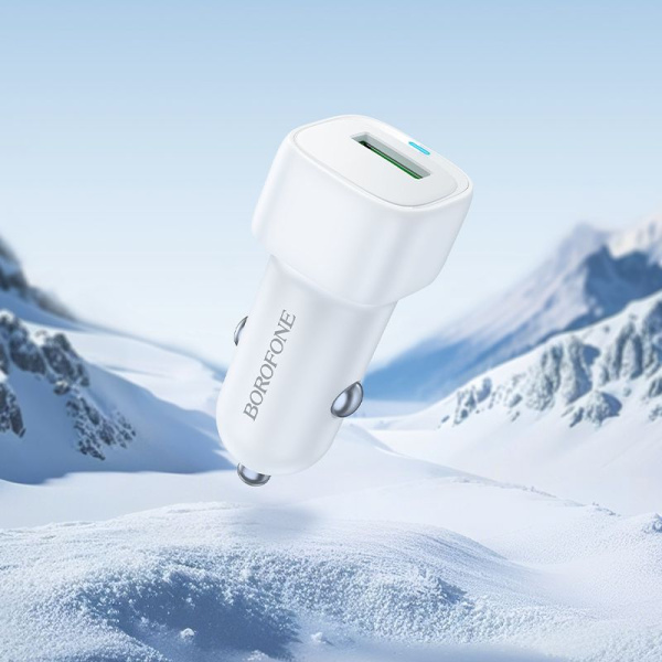 Автомобильное зарядное устройство USB BOROFONE BZ34, 1 USB QC3.0, белый